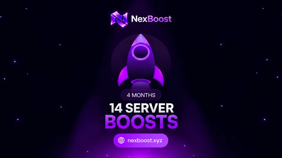 14 Discord Server Boosts — 4 Months